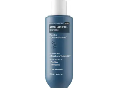 Bare Anatomy Anti-Hair Fall Shampoo | Provides 5x Hair Fall Control | pH 4.6 | Adenosine & Peptides | Strengthens Weak Roots & Reduces Breakage | Sulphate & Paraben Free | Unisex |