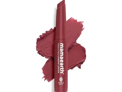 Mamaearth Moisture Matte Longstay Mini Lipstick with Avocado Oil & Vitamin E for 12 Hour Long Stay-02 Plum Punch - 0.7 g
