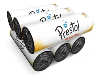 Amazon Brand - Presto! Garbage Bags | Extra Large XL | 30 x 37 in | 60 Count | 10 Bags x 6 Rolls | For Dry & Wet Waste | Black