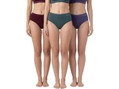 Van Heusen Women’s 100% Cotton Hipster Panty – Pack of 3 | Everyday Panty | Anti‑Bacterial Tech