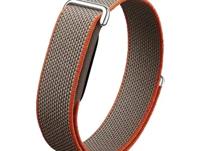 RUMBALTON Nylon Strap (Titanium Buckle) Compatible with Google Fitbit Air | Soft Breathable, Adjustable Sport Band for Men & Women