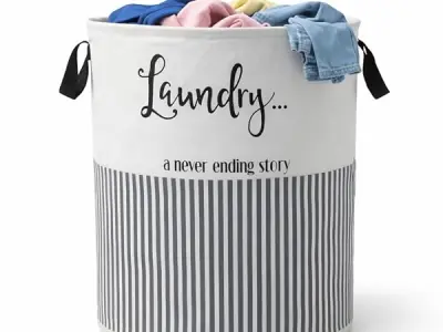 BB BACKBENCHERS Laundry Bag/Laundry Basket/Clothes Storage Box/Storage Basket/Storage Bag, 48L (Grey)