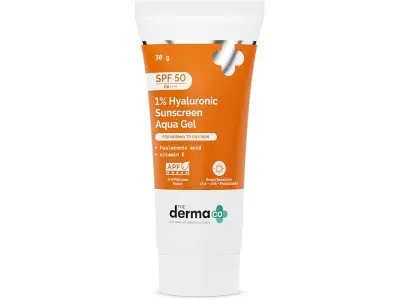 The Derma Co 1% Hyaluronic Sunscreen Aqua Gel SPF 50