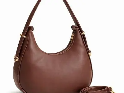 ForeverCarry Women’s Shoulder & Sling Bag with Zipper Closure, Detachable Long Strap, Spacious Single Compartment Handbag for Daily & Office Use