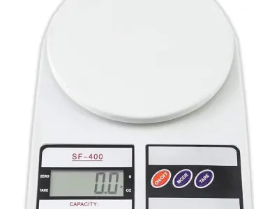 Btag SF-400 Digital Kitchen Weighing Scale | 10Kg x 1g Precision | 1 year (6+6 months) warranty | Food Scale with LCD Display for Cooking, Baking, Meal Prep & Healthy Diet | (White