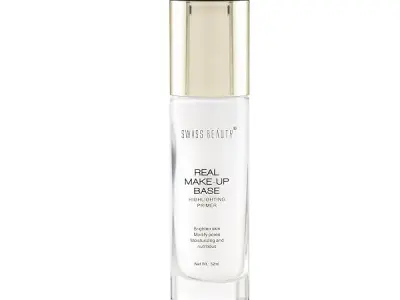 Swiss Beauty Real Makeup Base Highlighting Primer| Skin-Hydrating Poreless Primer With Natural Glow Finish For Face Makeup |Shade - 01 Natural Tint, 32Ml
