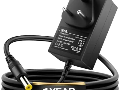 FEDUS 12V 2Amp DC Power Supply Adapter Converter, 12 Volt 2A SMPS for CCTV Camera, Routers, DVR, NVR, LCD Monitor, TV, LED Strip Light, Setup Box, Broadband, AC Input 100-240V, DC