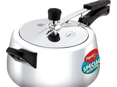 Pigeon Special Pressure Cooker Aluminium Inner Lid Induction Base 5 Litre Capacity - Silver