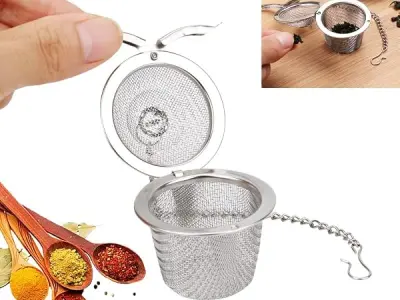Decorcrafts Stainless Steel Teapot Green Tea Fliter Coffee Mesh Ball Infuser (Basket Shaped)