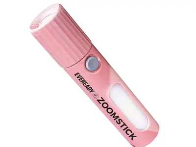 EVEREADY DL105 Zoomstick Rechargeable 1W Front Torch Cum 1W Sidelight | USB Type-C Fast Charging, Variable Focus, Replaceable Li-ion Battery