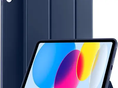 ProElite Smart Case for iPad (A16) 11th/10th Generation (2025/2022) [Auto Sleep/Wake Cover] [Pencil Holder] [Soft Flexible Case] Recoil Series for Apple iPad 10th/11th Gen - Dark B
