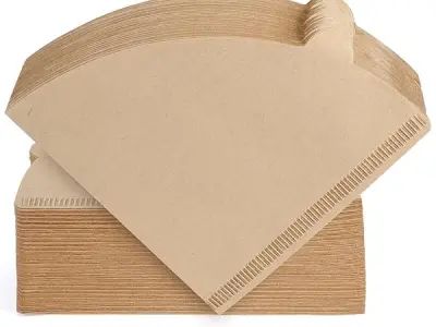 ADTALA 100 Pcs Coffee Filter, Cone Coffee Filters 2, Pour Over Coffee Filter for v60 Coffee Dripper and Drip Coffee Maker, 1-4 Cup, 100 Count, Disposable Natural Unbleached Size 02
