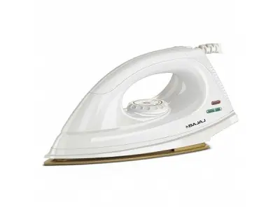 Bajaj DX-7 1000 Watts Dry Iron | Advance Soleplate And Anti-Bacterial German Coating Technology | Light Weight Iron | Thermal Safety Fuse | 360 Degree Swivel Cord | 2-Yrs Warranty