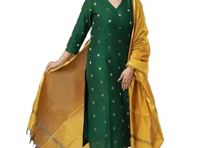 GoSriKi Viscose Printed Kurta for Women | Kurti Set Woman | Kurta with Pant & Dupatta | Straight Ethnic Suit | Indian Outfit Ladies Dress Stylish Traditional Clothing Party Office