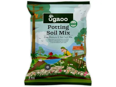 Ugaoo Ready-to-Use Potting Soil for Plants 5 Kg | Organic Potting Mix with Red Soil and Cow Man