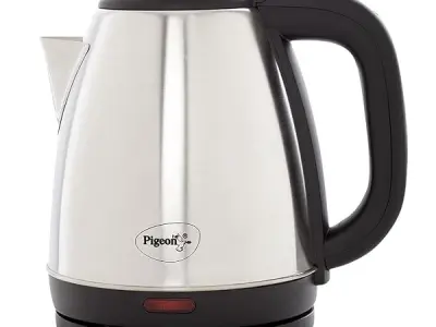 Pigeon Amaze Plus Electric Kettle 1.5 L, 1300 Watt, Stainless Steel Body with Auto Shut-off Feature Used for Boiling Water - (Silver)