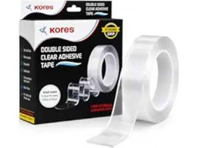 Kores Strong Grip Transparent Double Sided Tape – Ultra Strong Gel Adhesive, Removable & Reusab