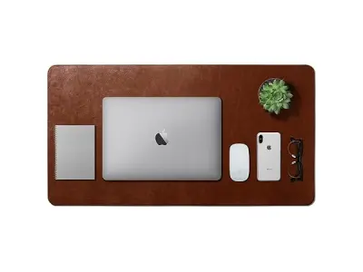 DailyObjects Large Premium Vegan Leather Desk Mat|Anti-Skid|Anti-Slip|85*45cm|Reversible Desk spread Turf Desk/Laptop Mat for Work from Home/Office/Gaming- Extended mouse pad and k