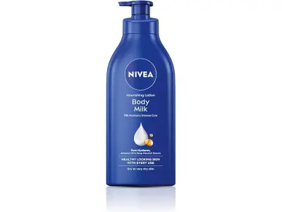 NIVEA Nourishing Body Milk 600ml Body Lotion with Hyaluronic Acid | 72Hr Hydration | Deep Moist