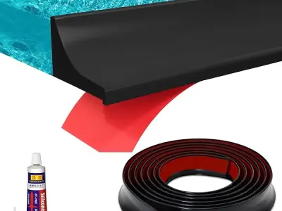 URBANMONK 2-Meter Self Adhesive Sink Water Stopper for Kitchen Slab | Bathroom Silicone Water Stopper for Kitchen Sink with Glue Stick | Water Stopper for Bathroom