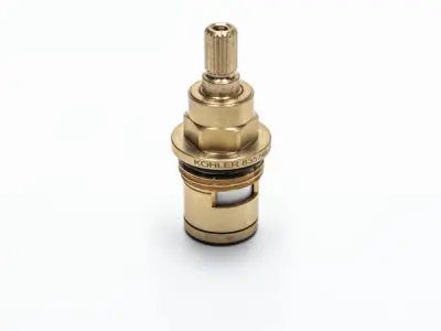 Kohler 835749-U 1/4 Turn Cold Water Volume Control Valve Assembly | Genuine Brass Replacement Part for Faucets | Ceramic Disc Cartridge for Leak-Free Performance | Reliable OEM Qua