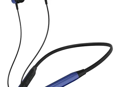 Zebronics in-Ear Wireless Neckband, 20Hrs Playback, Rapid Charging, 10mm Drivers, ENC, Gaming Mode, Dual Pairing, BT v6.0, Magnetic Earbuds, Type-C Charging (Evolve, Blue)