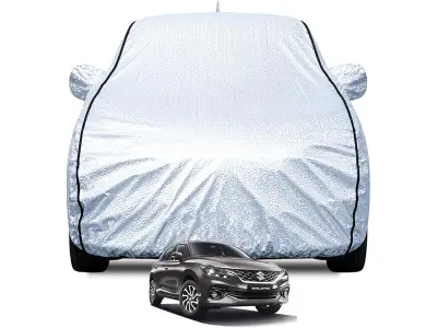 FABTEC Waterproof Car Body Cover for Maruti Baleno with Mirror and Antenna Pocket, Soft Cotton