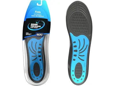Frido Dual Gel Heavy Duty Trimmable Insoles | For Loose Shoes or Replacing Existing Insoles | T