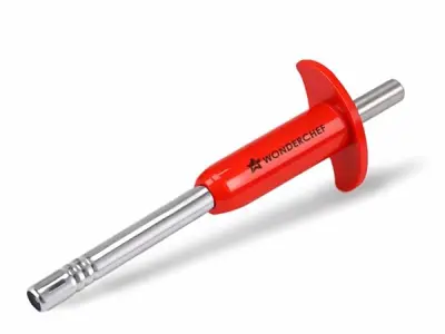 Wonderchef Stainless Steel Gas Igniter, Long Lasting, Rust Proof, Unbreakable, Soft & Long Grip, Red