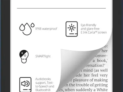 PocketBook Verse Pro E-Reader Waterproof | Eye-Friendly 6'' E-Ink Carta™ HD Touchscreen | Audio-Book & E-Book Reader | Text-to-Speech Function | SMARTlight | 16GB | WiFi & Bluetoot