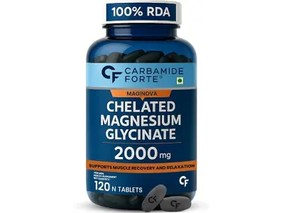 Carbamide Forte Chelated Magnesium Glycinate Supplement 120 Tablets | 2000mg Per Serving, Suppo