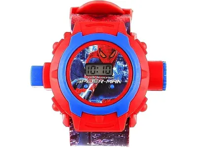 Matrix Kids Edition Super Hero 3D Heads Up with 6 Image Projection Digital Watch for Kids