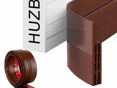 HUZB Silicone Door Bottom/Under Gap Filler Rubber Sealing Strip, Door Sealer Strip for Cockroach, Insect and Bugs, Seal Air & Dust (Brown, 39 Inch) (Brown, 39 Inch)