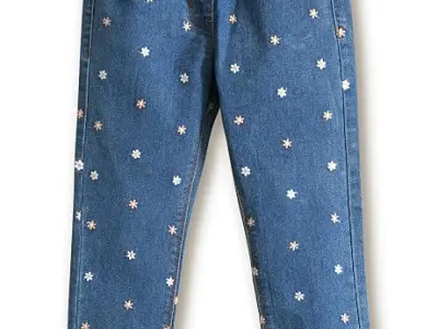 Amazon Brand - Symbol Girls Cotton Rich Stretchable Jogger Jeans | Elasticated Waistband | Jeggings | Age 2-12 Years