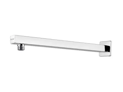 Ruhe® Square Shower Arm (18 Inches)| Premium Stainless Steel Shower Holder with Flange in Chrome Finish