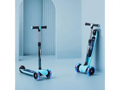 Boldfit Kids Scooter 3 Wheel Kick Scooty for Kids (Above 5 Years) Foldable 4 Adjustable Height