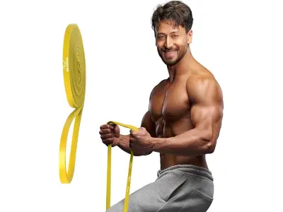 Slovic Latex Resistance Band for Workout [3-7 KG] | Yellow | Exercise Band & Fitness Band for M