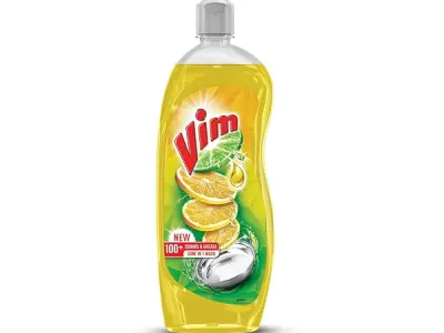 Vim Dishwash Liquid Gel Lemon, With Lemon Fragrance, Leaves No Residue, Grease Cleaner For All Utensils, 750 ml Bottle