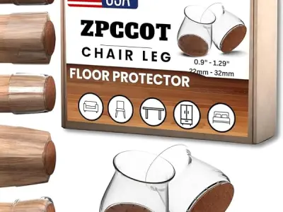 8 Pcs Silicone Chair Leg Floor Protectors, Premium Felt Furniture Pads for Hardwood Floors, Furniture Sliders for Chair Legs, Stool Leg Protectors Cap for Avoid Noise and Scratches