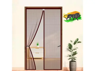 LifeKrafts Polyester Magnetic Mosquito Net for All Door Types & Sizes, Auto-Closing Insect Scre