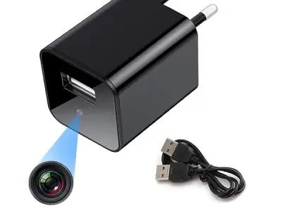 IFITech IFIADPTCAM Hidden Spy Camera Charger – 1080P HD USB Adapter Camera, No WiFi, SD Card Recording Only – Mini Surveillance Camera for Home, Office, Shop – Plug & Play Security