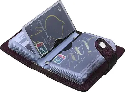 Stealodeal Brown 28 Slots Leather Debit/Credit/ATM Men & Women Card Holder