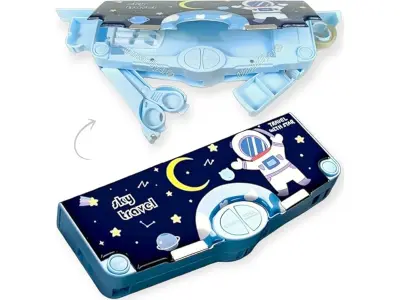 Umadiya Plastic Branded Multi-Functional Pencil Box For Kids, Space Pencil Box For Boys & Girls