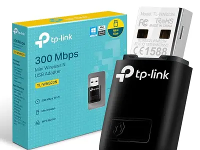 TP-LINK WiFi Dongle 300 Mbps Mini Wireless Network USB Wi-Fi Adapter for PC Desktop Laptop(Supports Windows 11/10/8.1/8/7/XP, Mac OS 10.9-10.15 and Linux, WPS, Soft AP Mode, USB 2.