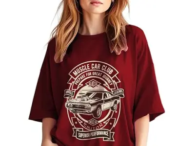AUSK Oversized T-Shirt for Womens || Graphic Front Printed Loose fit Womens Tshirt