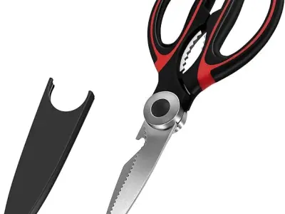 Carrot - Kitchen Scissor for General Use, Heavy Duty Kitchen Raptor Meat Shears, Cooking Scissors, Stainless Steel Multi-Function Scissors for Food, Chicken, Poultry, Fish, Pizza,