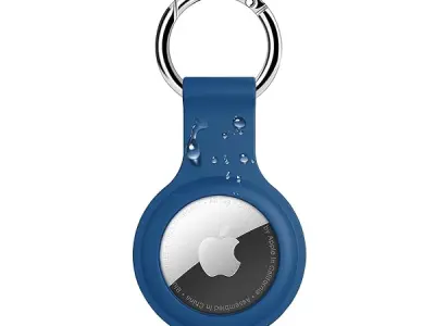 iTronix Case for Apple AirTag 2nd Gen (2026) & 1st Gen (2021), Shockproof Holder Anti-Scratch Protective Cover for Air Tags, Men's Women's Keyrings & Keychains for Keys, Luggage, B