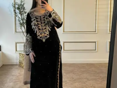 Piludi House Women Georgette Kurti Palazzo Dupatta Set