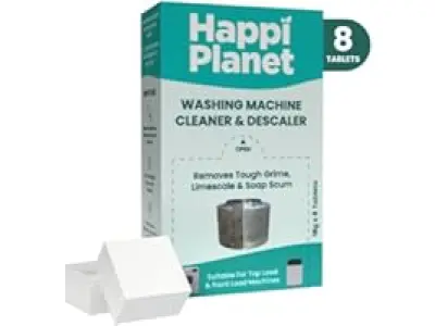 Happi Planet | Washing Machine Cleaner & Descaler Tablets | 8 Tablets | Removes Tough Grime, Li