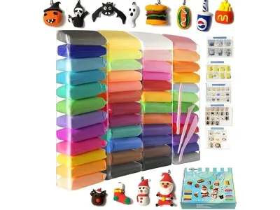 Eclet 24 Pcs Colours Colors Air Dry Clay. Super Light DIY Clay for Model Air Dry Clay Fun Toy,